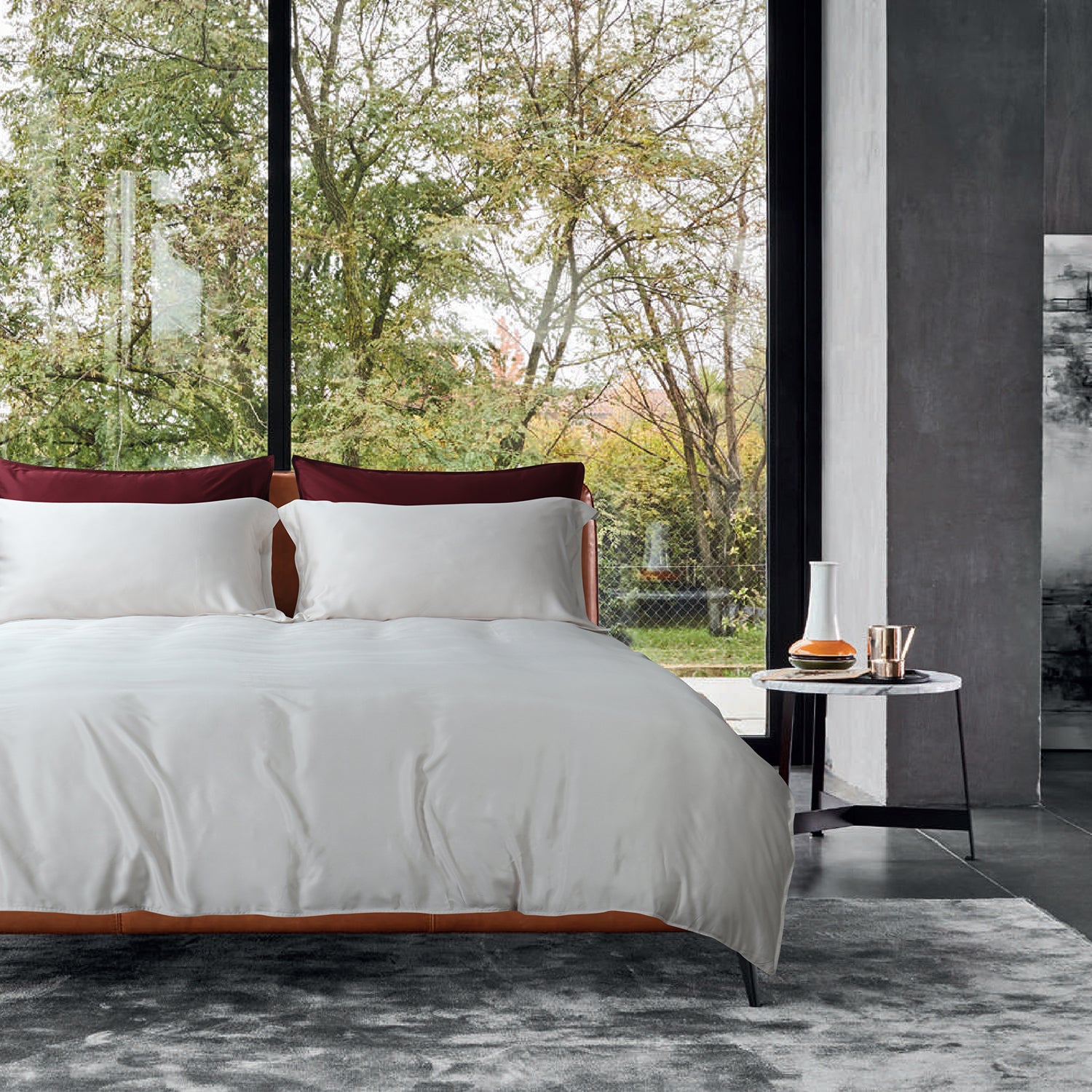 Intero I Grace 5.0 Collection I Premium Bamboo I Fitted Sheet Set I Bed Set I Pillow Case I Bolster Case I With Quilt Cover - 5 Colours