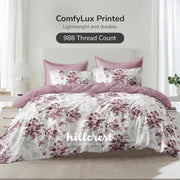 Hillcrest I ComfyLux Printed I 988TC I Fitted Sheet Set I Summer Blanket - Blossora