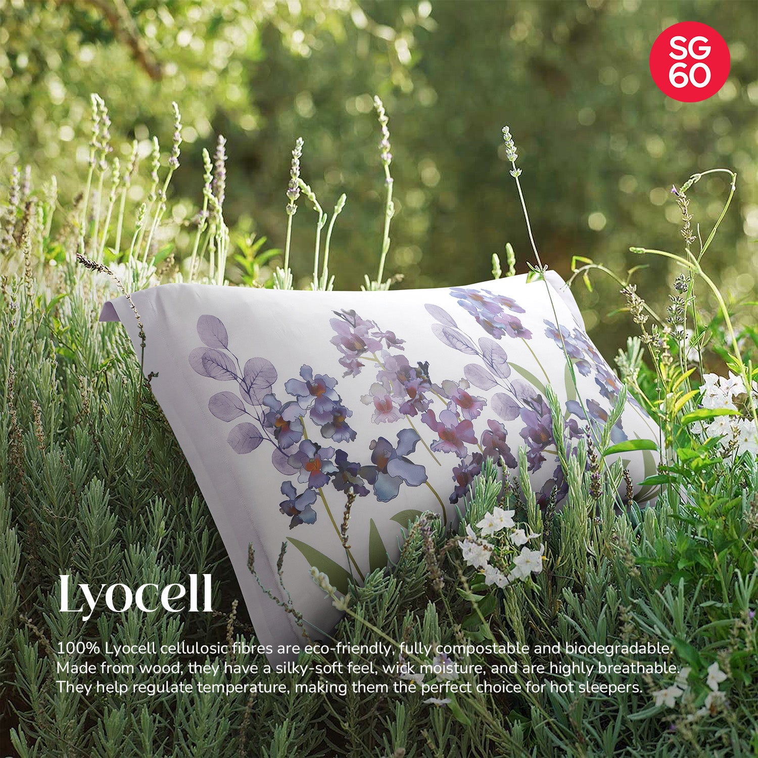 Intero SG60 Early Bird Special | Vanda Orchids Collection | Queen & King Bed Sets - Pink *With FREE 1 Boudoir Pillow*