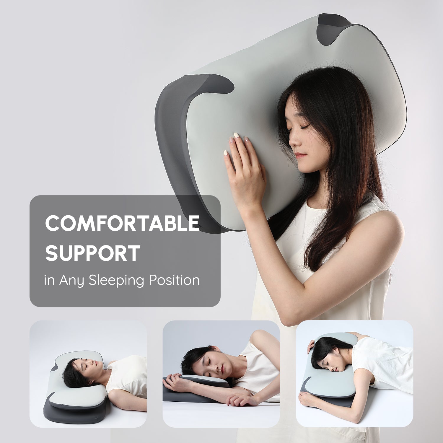 Bellami Plus Tech Series I Zen Spine Memory Foam I Ergonomic Support I Cooling Stretch Fabric