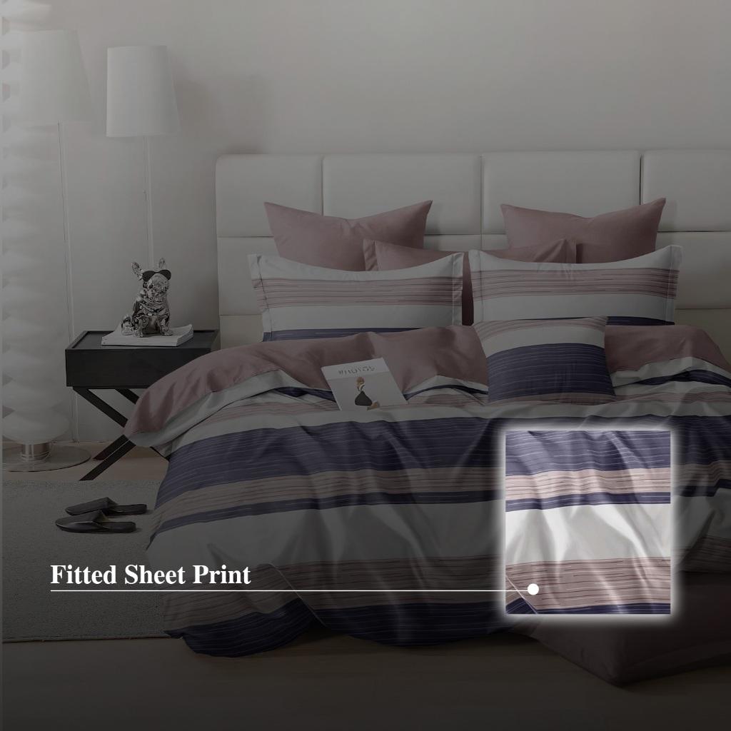 Hillcrest I 988TC ComfyLux I Printed Bedding Collection I Fitted Sheet Set - Laventra