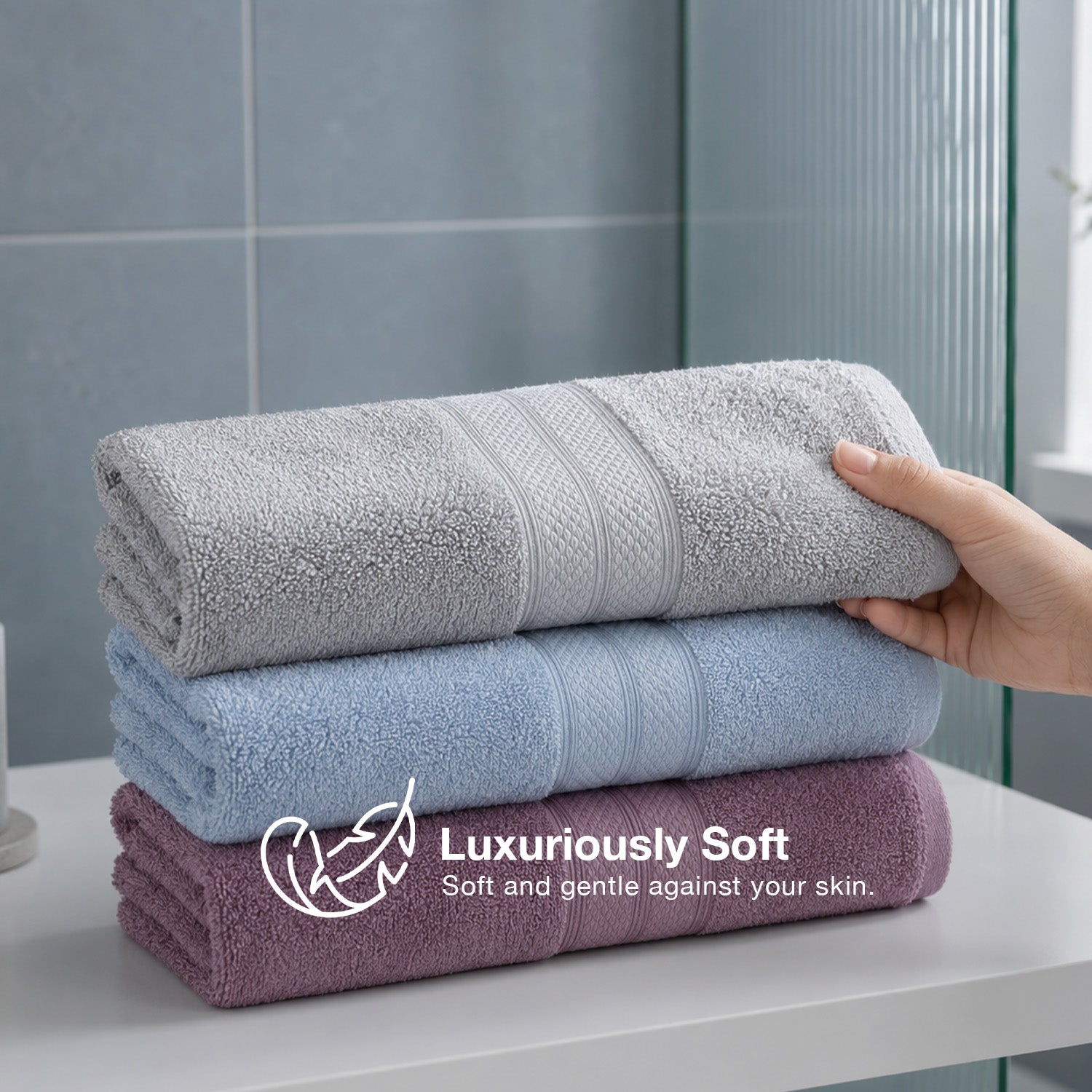 MDC Egyptian Cotton Luxury Bath Towel – 70 x 140cm - Khaki