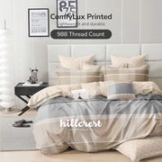 Hillcrest I ComfyLux Printed I 988TC I Fitted Sheet Set I No Quilt Cover - Marcus