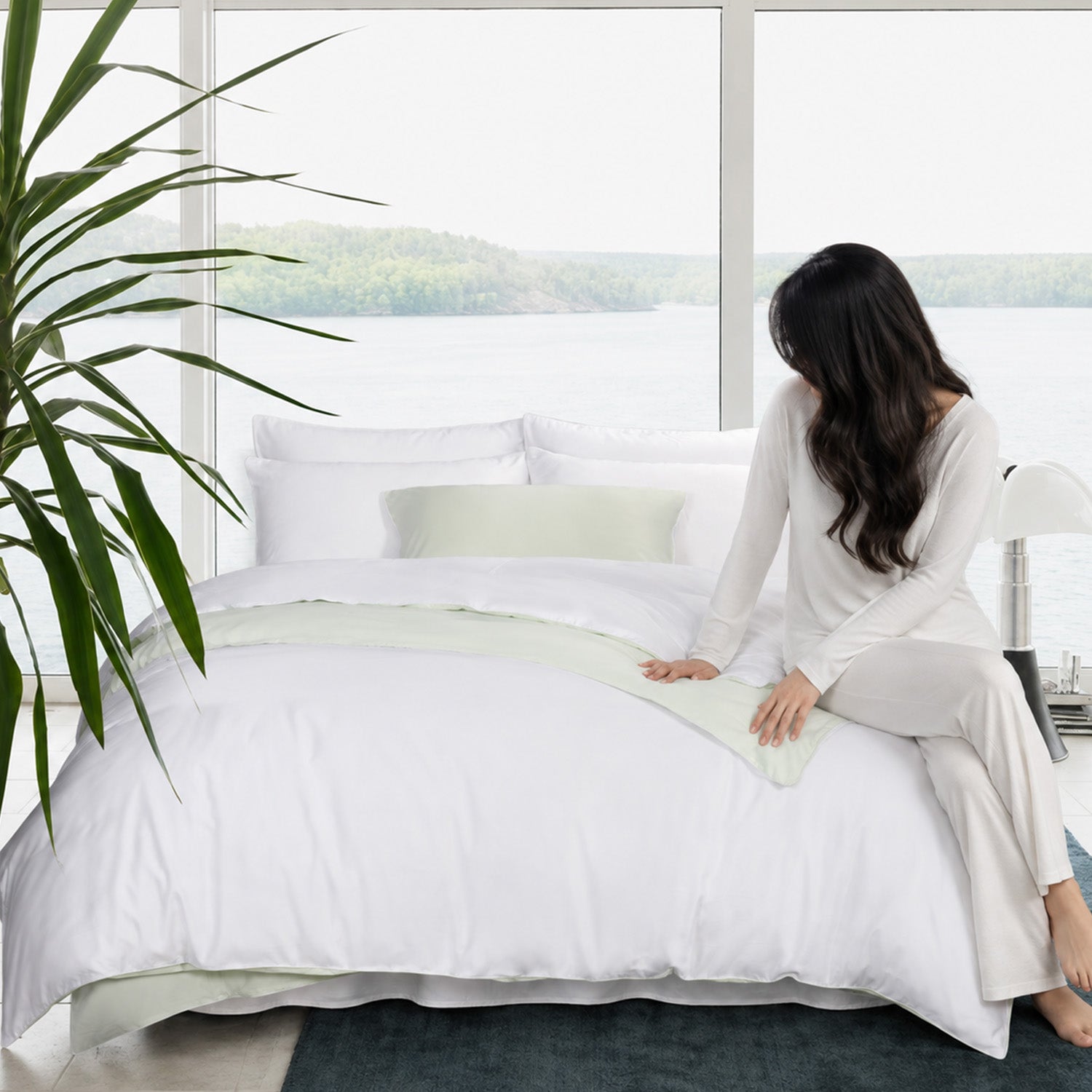 Bellami Trinity Calvi Duo Piping BambooPro Luxury Bedding Set