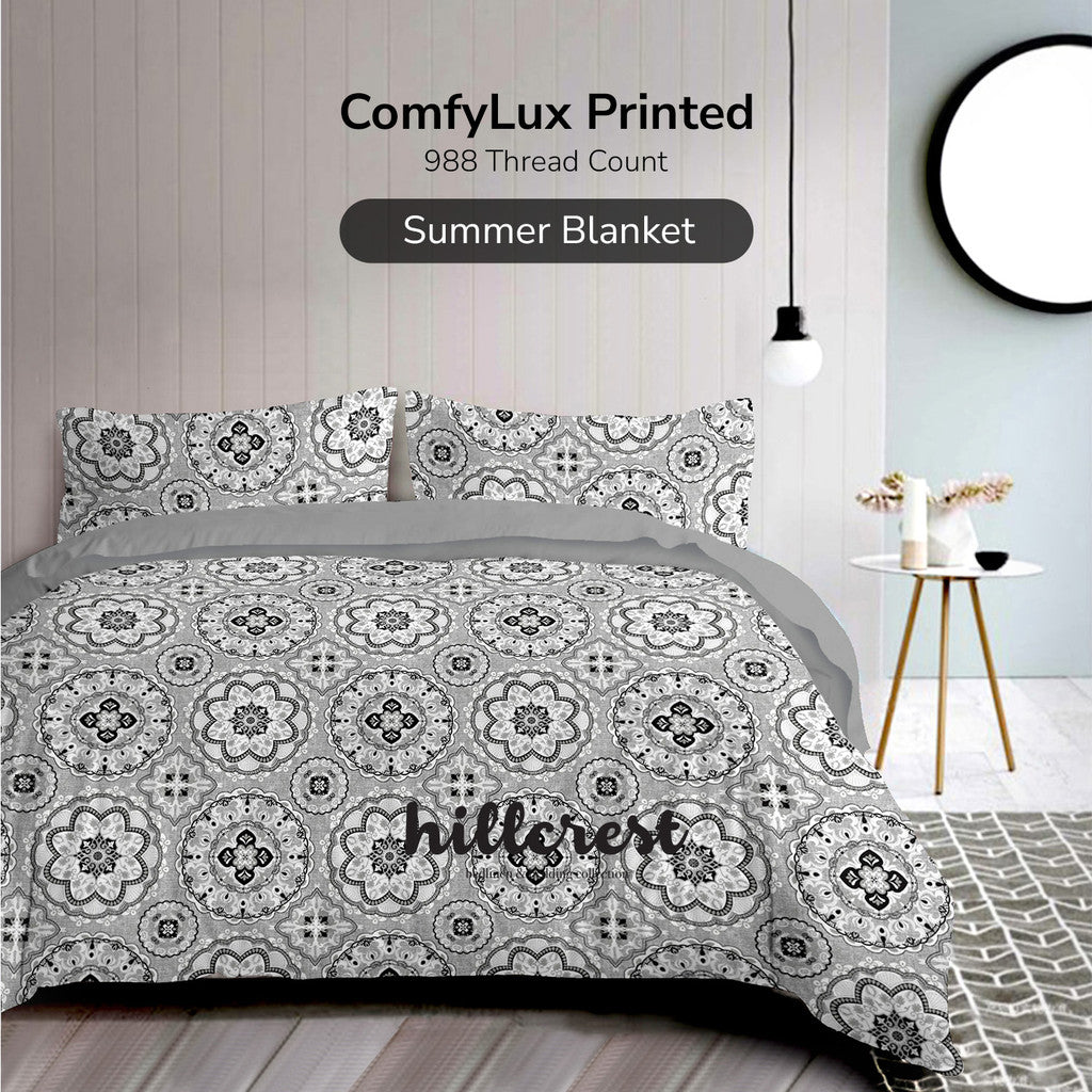 Hillcrest I ComfyLux Printed I 988TC I Summer Blanket (Online Exclusive)