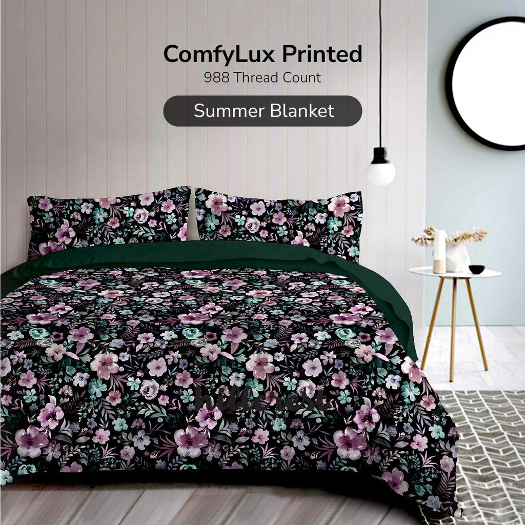 Hillcrest I ComfyLux Printed I 988TC I Summer Blanket (Online Exclusive)