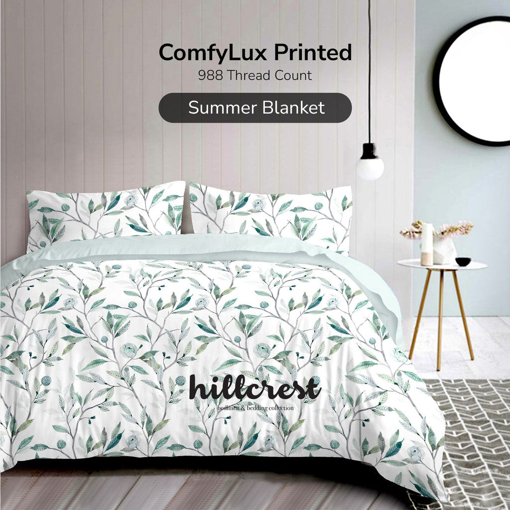 Hillcrest I ComfyLux Printed I 988TC I Summer Blanket (Online Exclusive)
