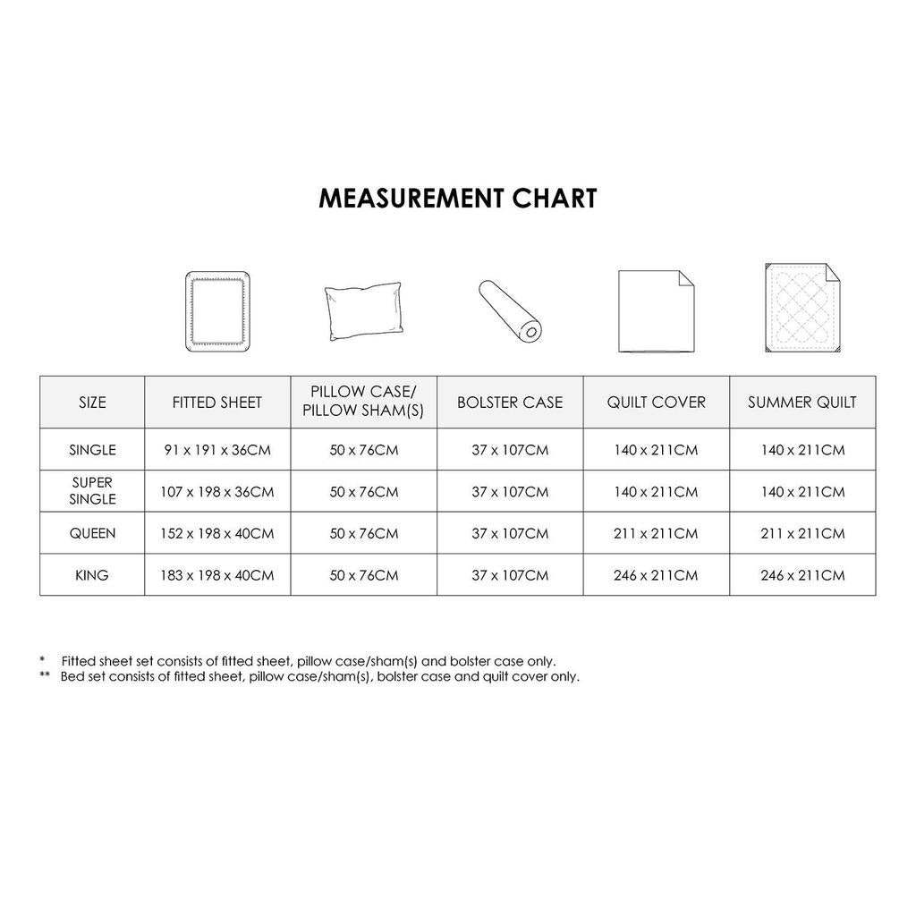 Marie Claire Lumine Printed 100% Combed Cotton 1000TC | Fitted Sheet Set I Bed Set - Pink Reverie