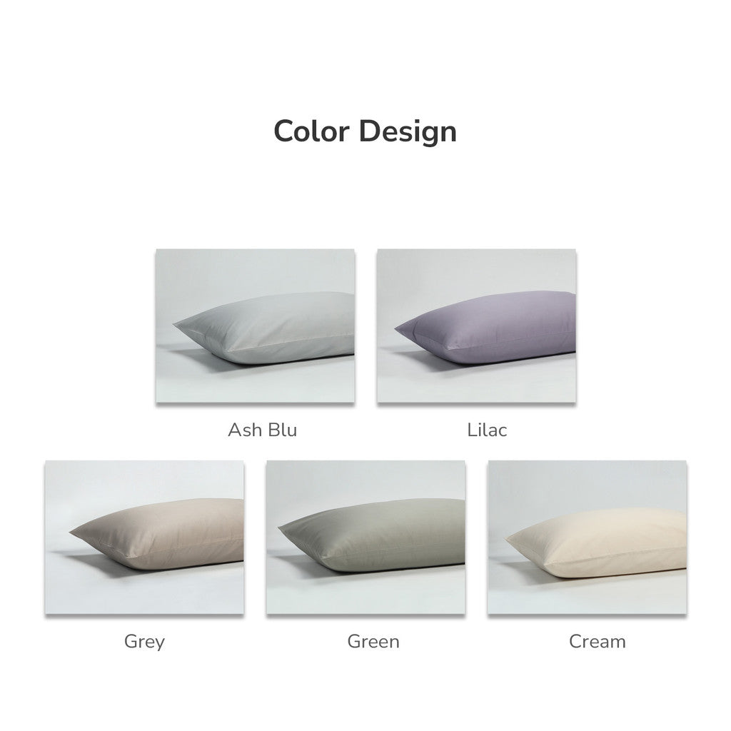 Marie Claire I Morpheus I Cotton Solid 950TC | Fitted Sheet with NO Quilt Cover - Ash Blue