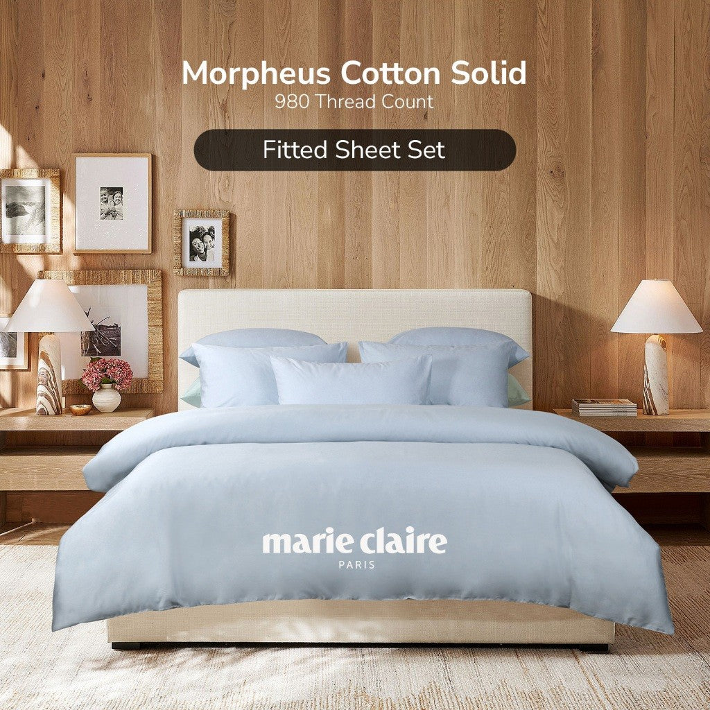 Marie Claire I Morpheus Solid I Cotton I 980TC I Fitted Sheet Set