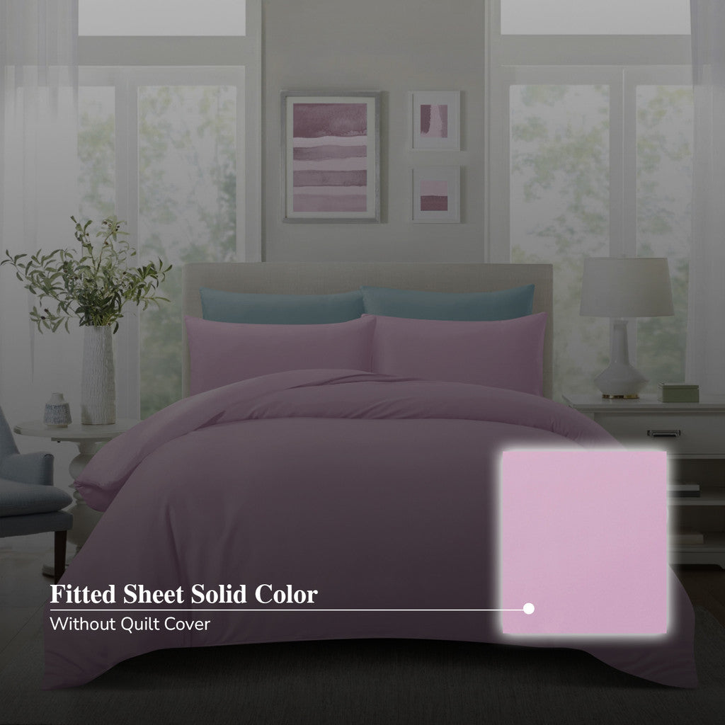 Hillcrest ComfyLux Solid 988TC | Fitted Sheet Set | No Quilt Cover - 6 Colours