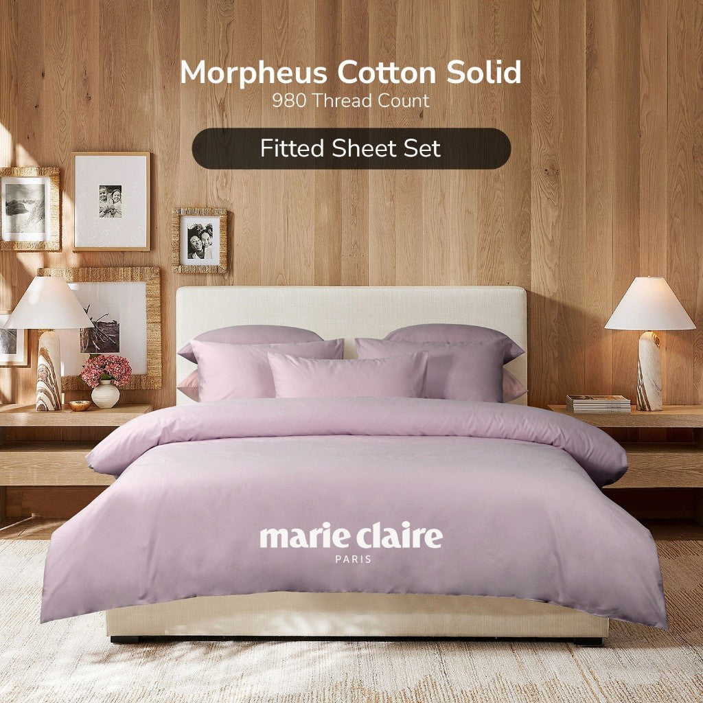 Marie Claire I Morpheus Solid I Cotton I 980TC I Fitted Sheet Set