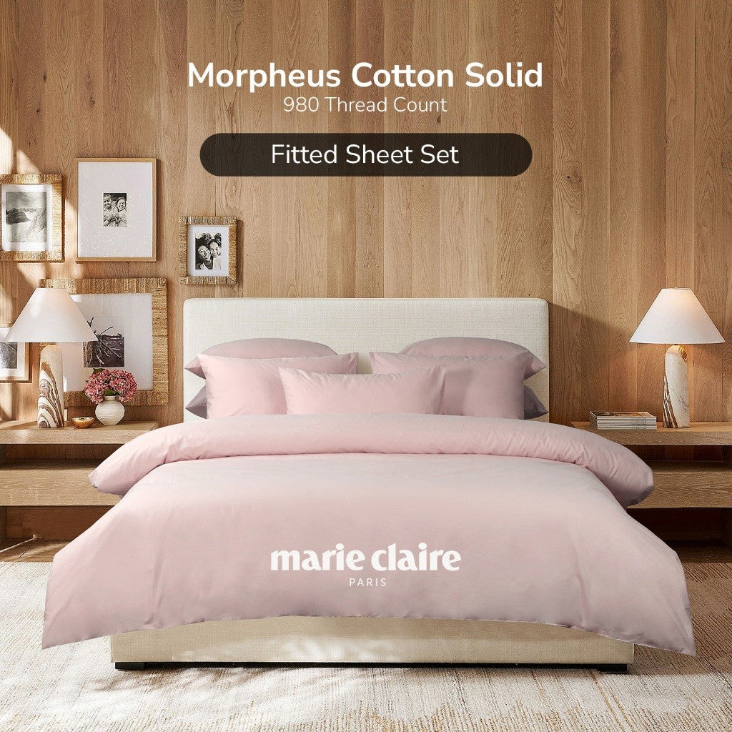 Marie Claire I Morpheus Solid I Cotton I 980TC I Fitted Sheet Set