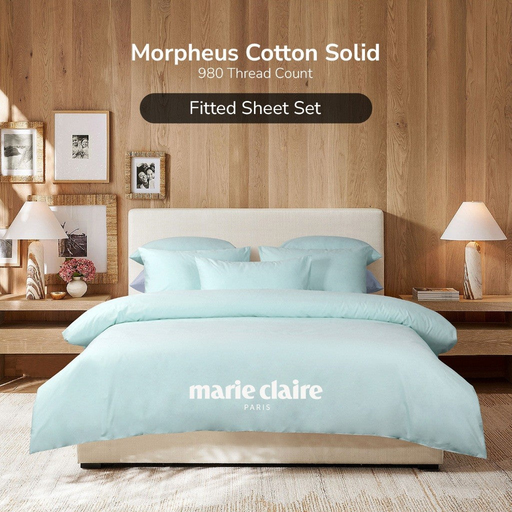Marie Claire I Morpheus Solid I Cotton I 980TC I Fitted Sheet Set