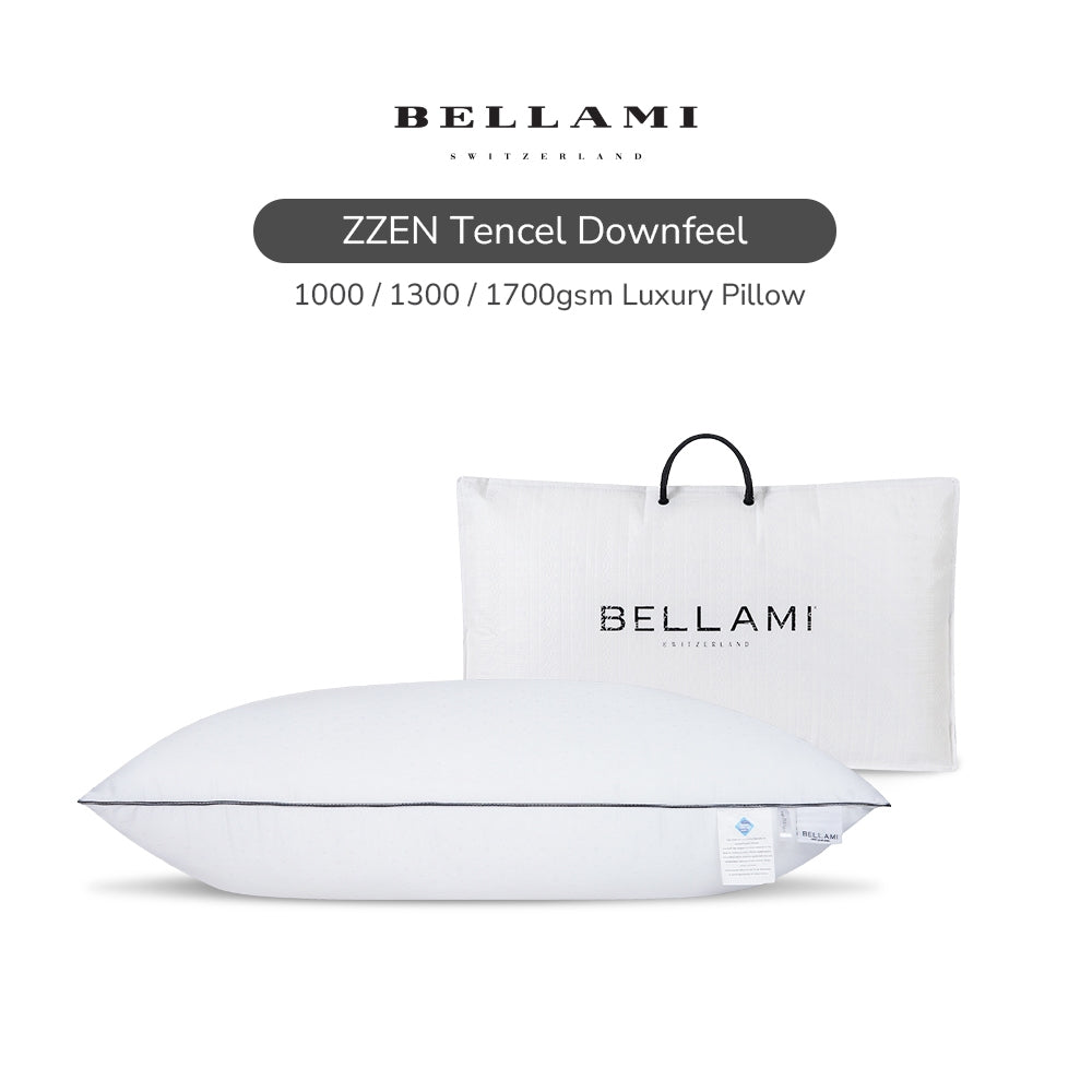 Bellami I ZZEN TENCEL‚Ñ¢ I DownFeel¬Æ Luxury Pillow ‚Äì Soft, Medium & Firm (1000g, 1300g, 1700g)