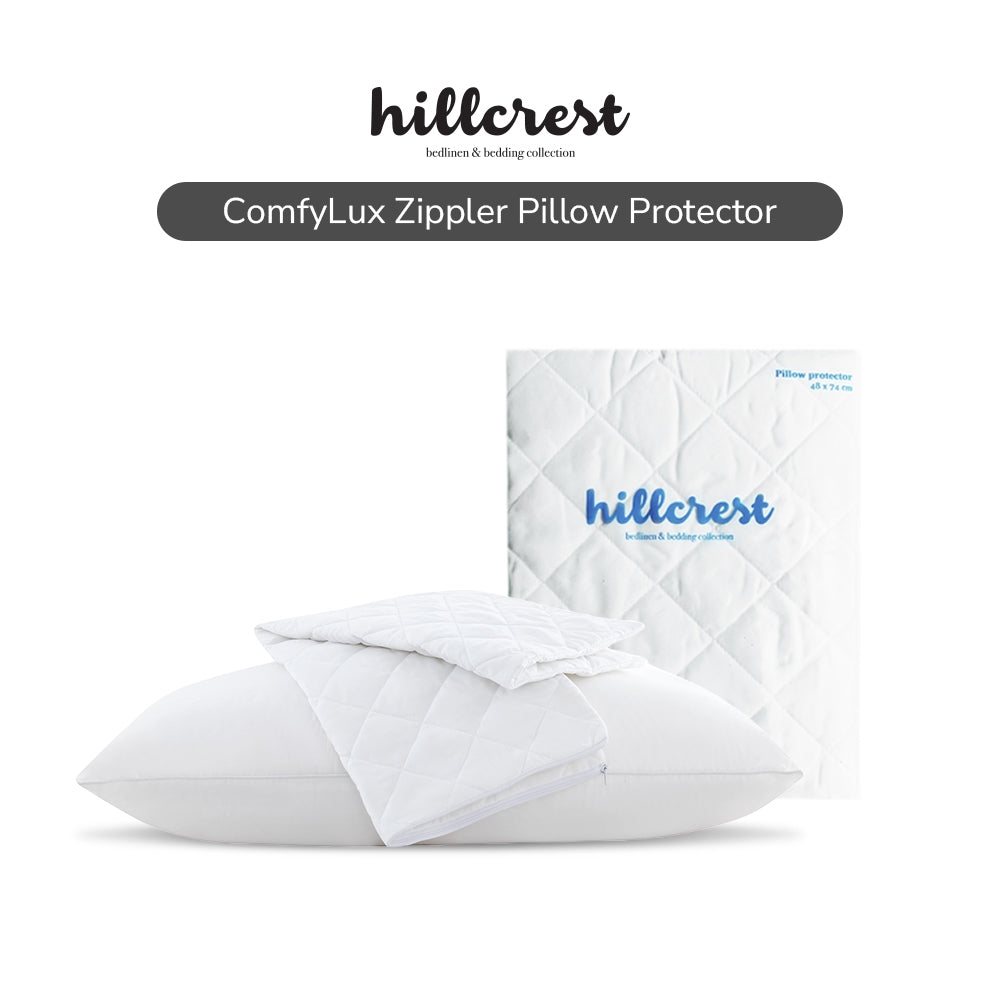 Hillcrest I ComfyLux Pillow Protector – Premium Zippered, Two-Sided Padded (48 x 74cm)