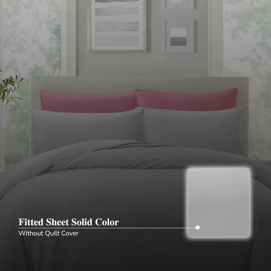Hillcrest I ComfyLux Solid I 988TC I Fitted Sheet Set I No Quilt Cover - 6 Colours