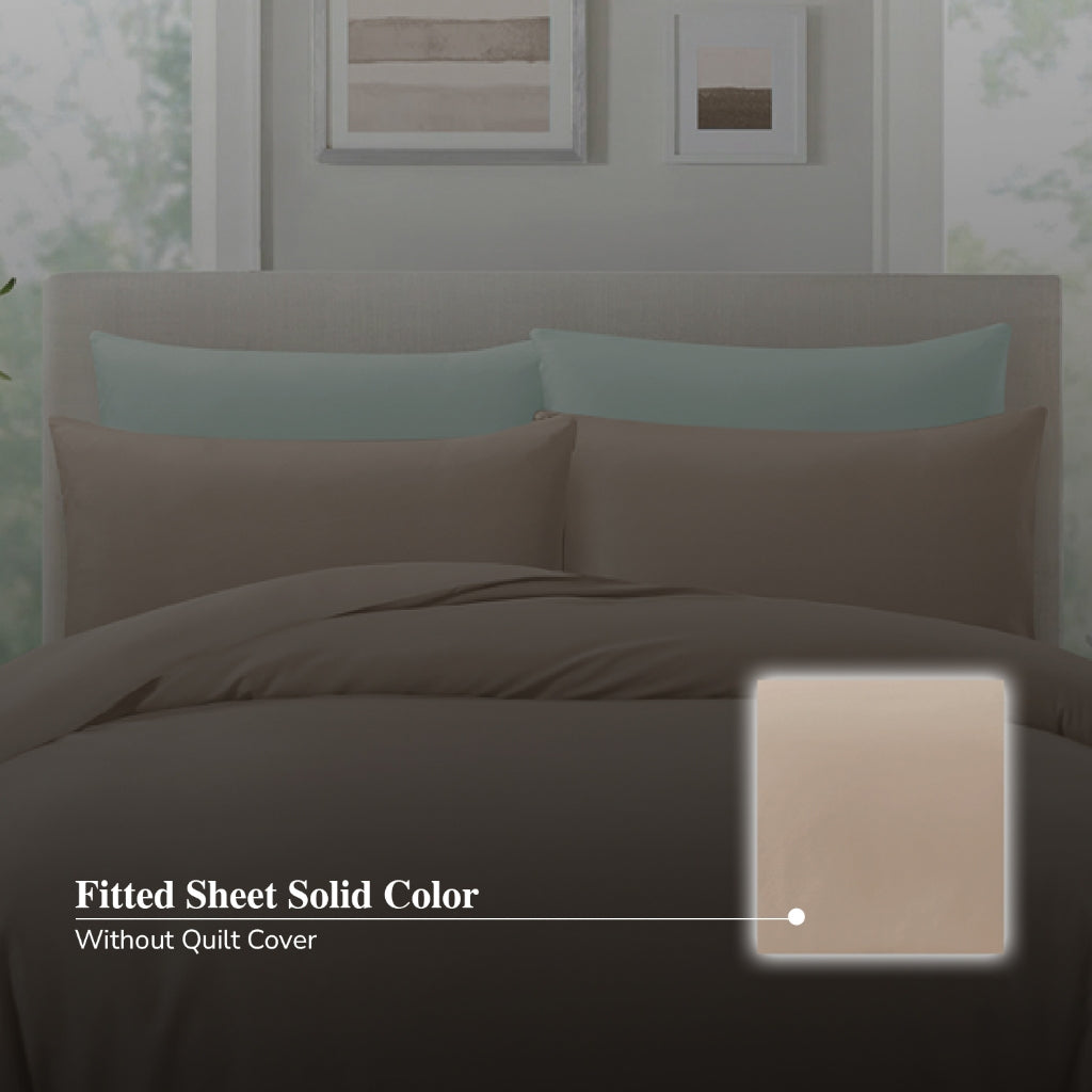 Hillcrest I ComfyLux Solid I 988TC I Fitted Sheet Set I No Quilt Cover - 6 Colours