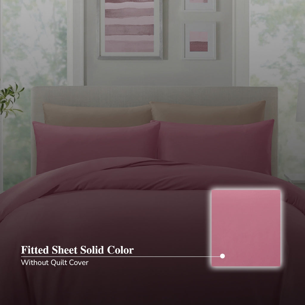 Hillcrest I ComfyLux Solid I 988TC I Fitted Sheet Set I No Quilt Cover - 6 Colours