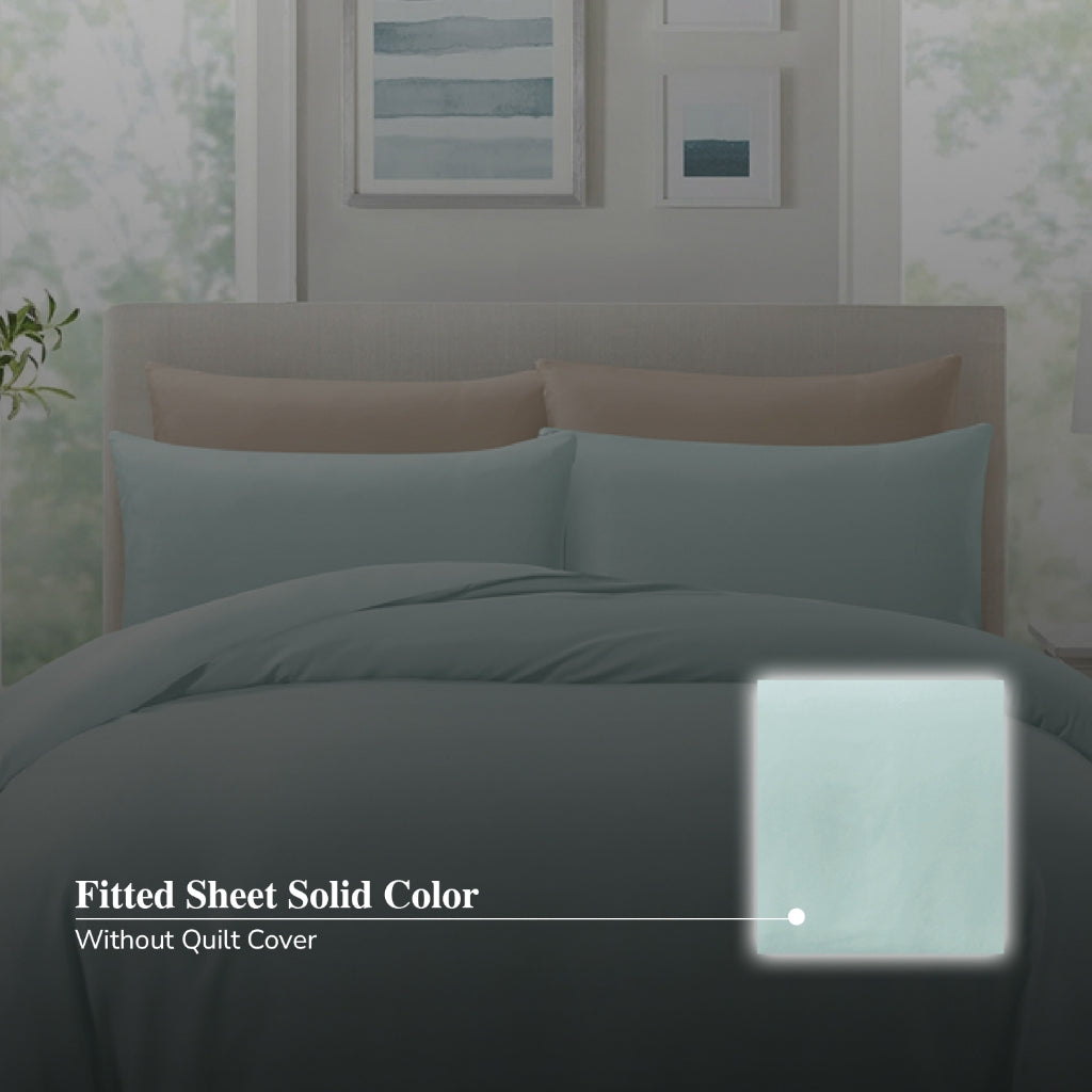 Hillcrest I ComfyLux Solid I 988TC I Fitted Sheet Set I No Quilt Cover - 6 Colours