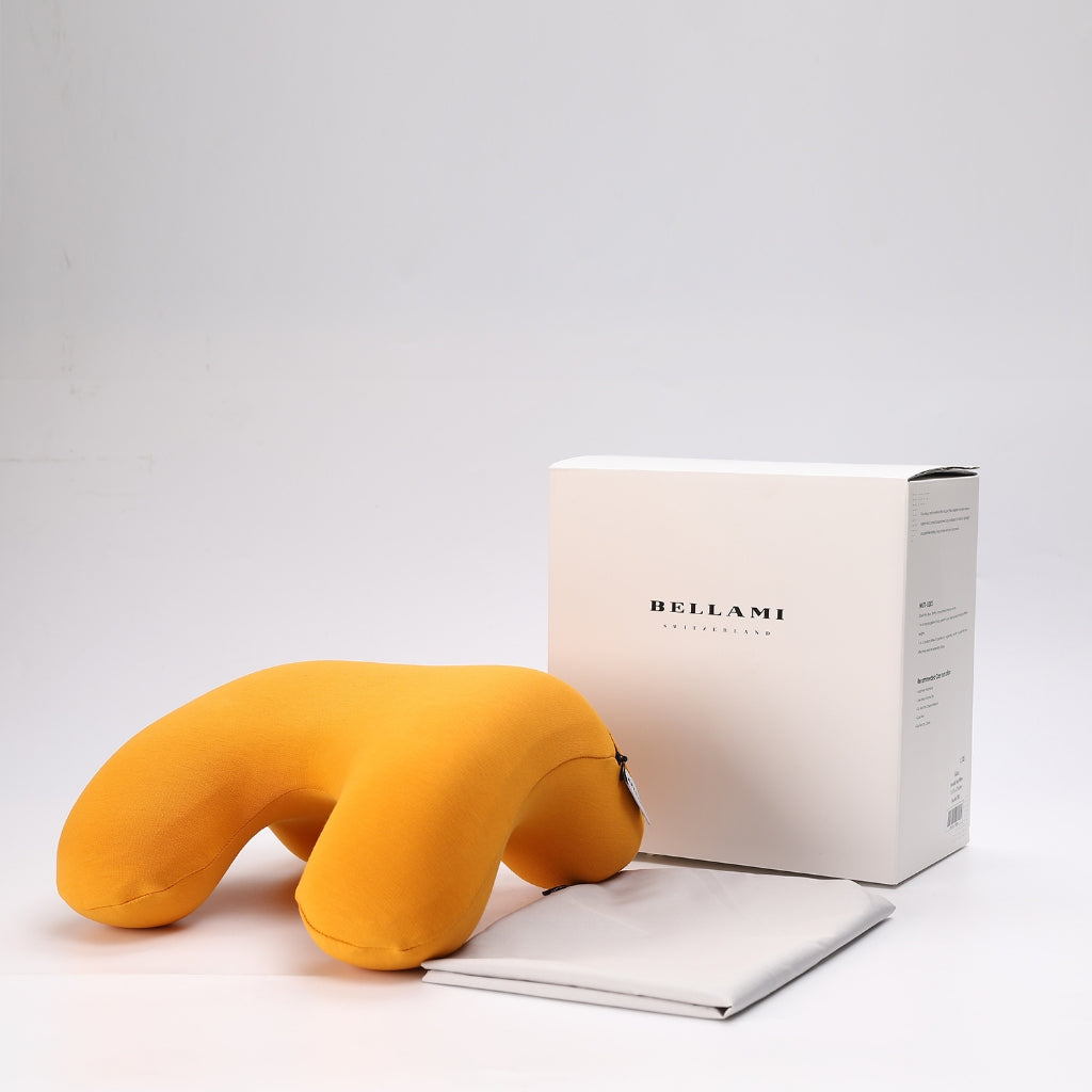 Bellami Plus I Nap Pillow I Ergonomic Memory Foam I Neck & Shoulder Support I Soft & Cooling
