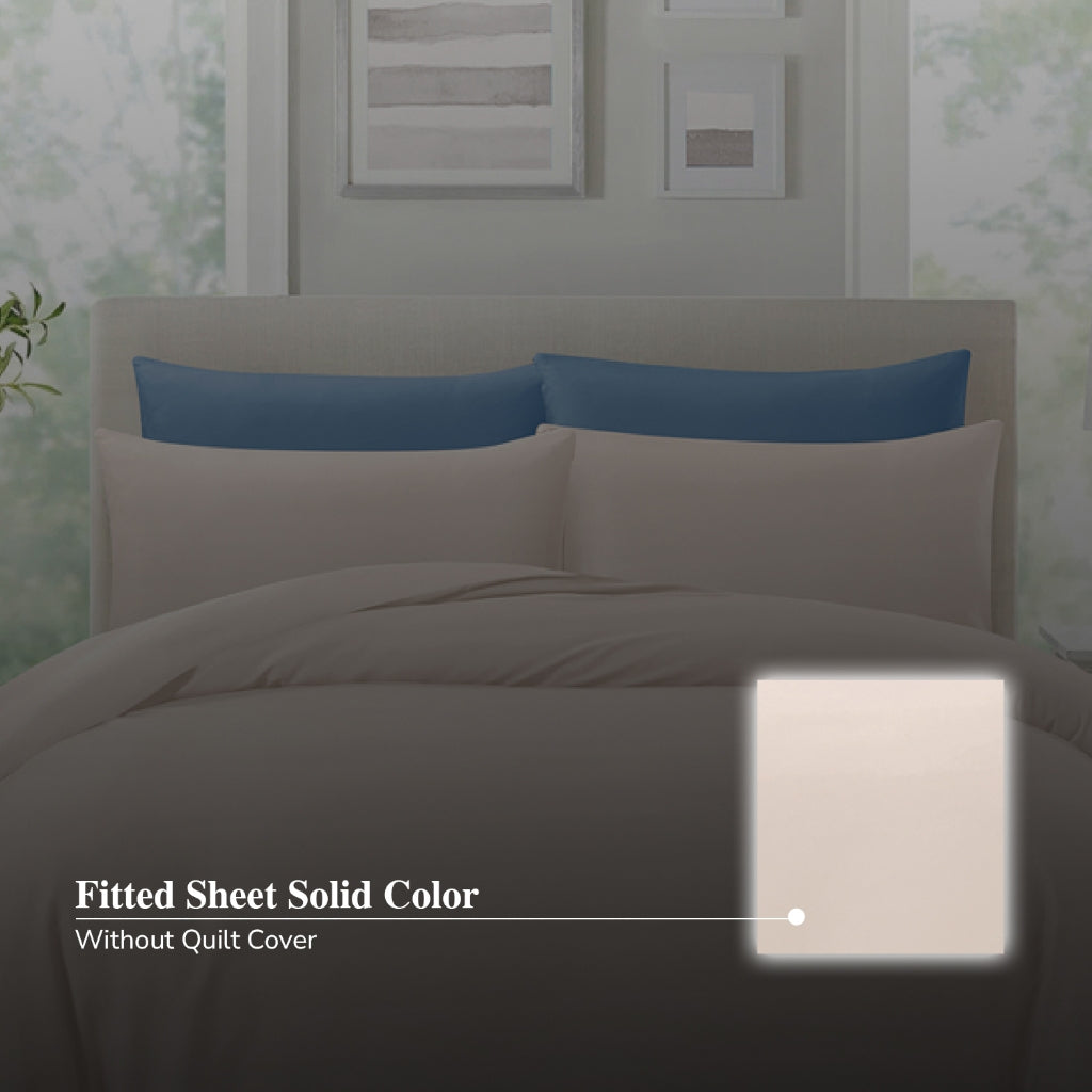 Hillcrest I ComfyLux Solid I 988TC I Fitted Sheet Set I No Quilt Cover - 6 Colours