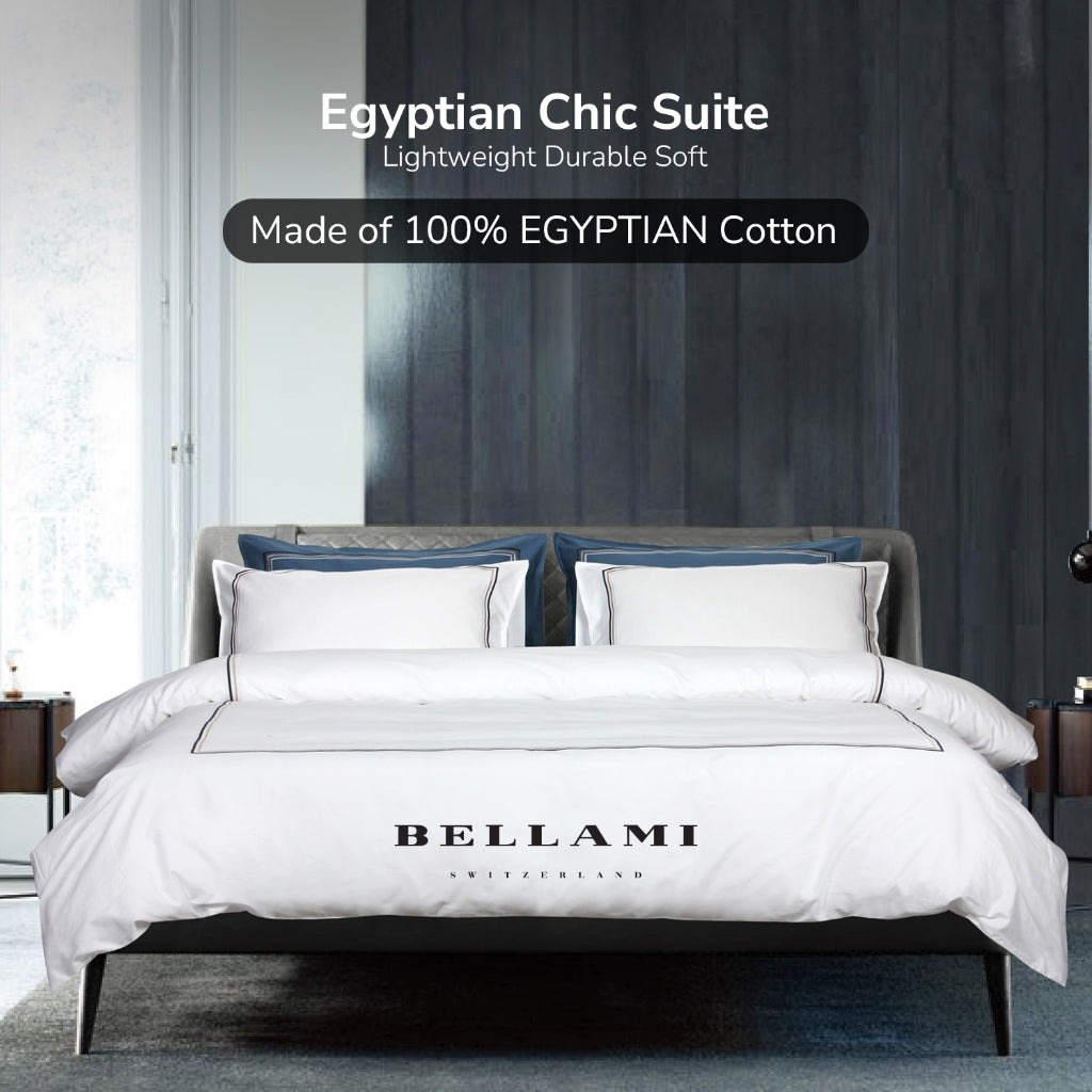 Bellami I Chic Suite Speedy I 100% Egyptian Cotton I 1000TC I Bed Set I Pillow Case I Bolster Case - 5 Colours
