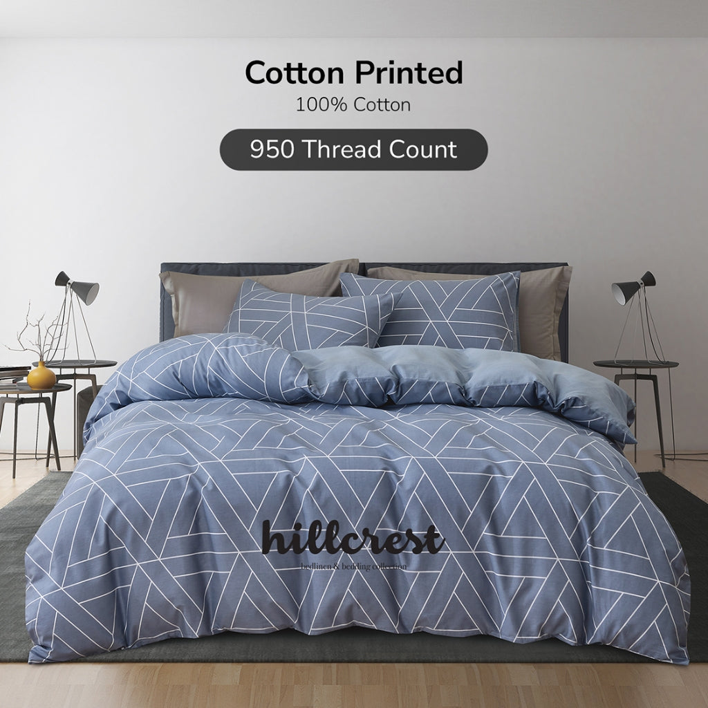 Hillcrest I Cotton Printed I 950TC I Fitted Sheet Set I Bed Set I HC0924 - 5