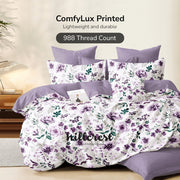 Hillcrest ComfyLux Prints 988TC | Fitted Sheet Set | (Without Quilt Cover) - AmethystBloom