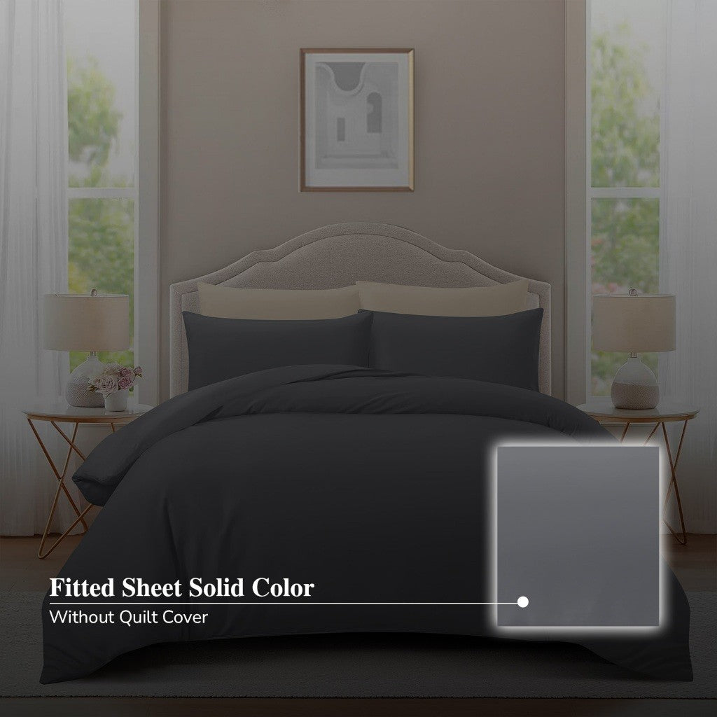 Hillcrest ComfyLux Solid 988TC | Fitted Sheet Set | No Quilt Cover - 6 Colours