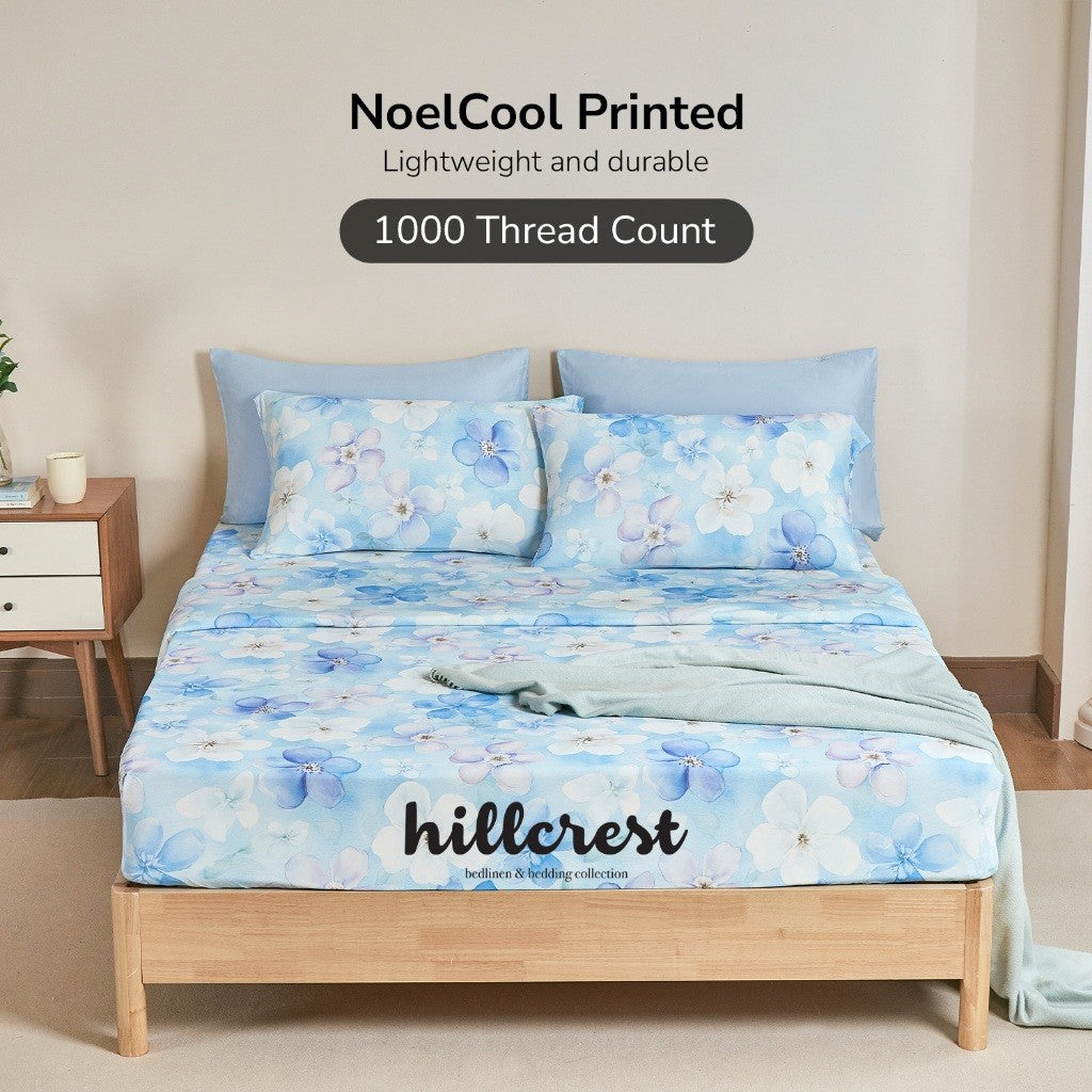 Hillcrest Noelcool Cooling Printed Fitted Sheet I Azure