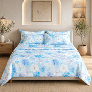 Hillcrest Noelcool Cooling Printed Fitted Sheet I Azure