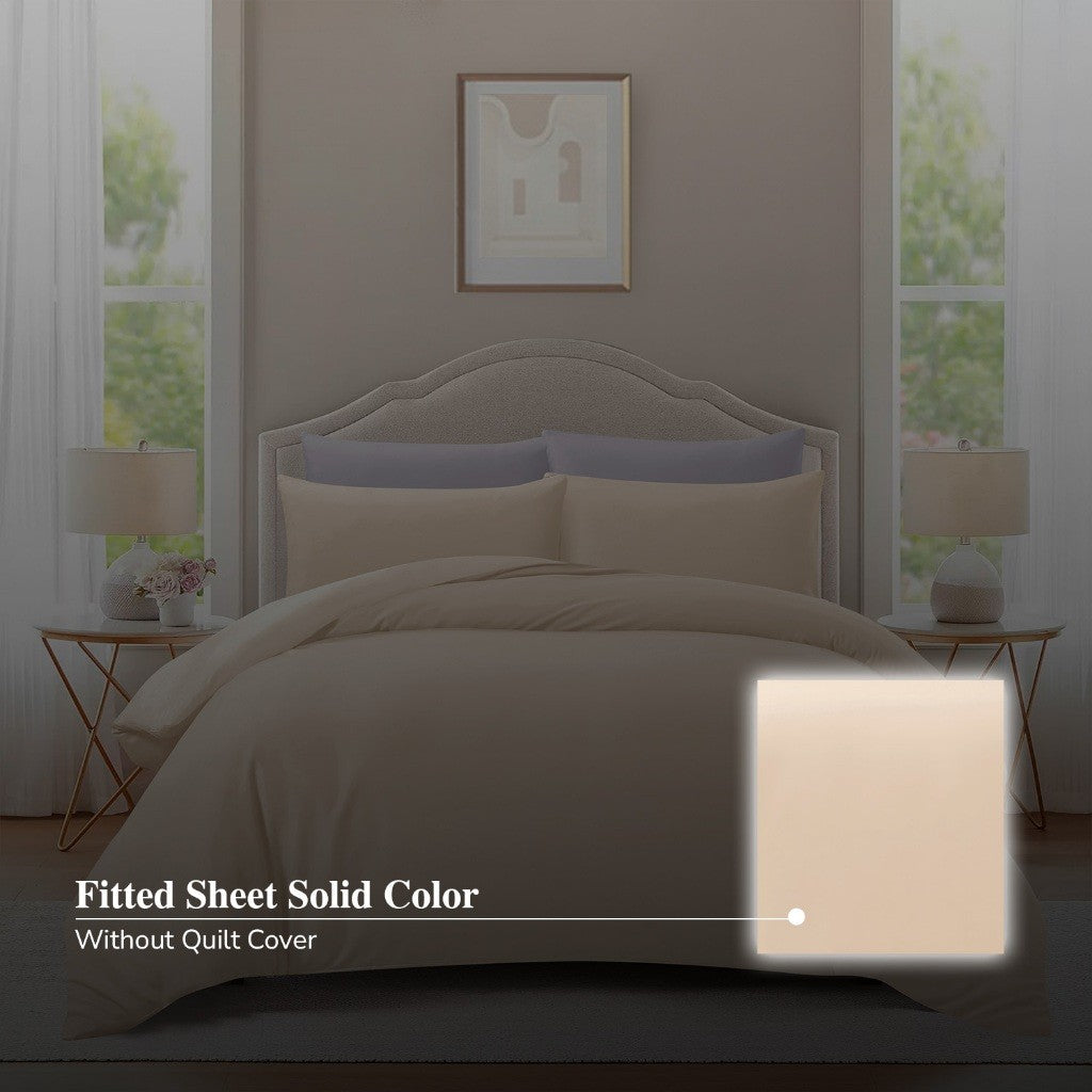 Hillcrest ComfyLux Solid 988TC | Fitted Sheet Set | No Quilt Cover - 6 Colours