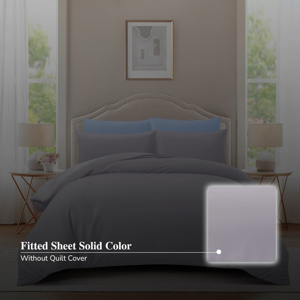Hillcrest ComfyLux Solid 988TC | Fitted Sheet Set | No Quilt Cover - 6 Colours