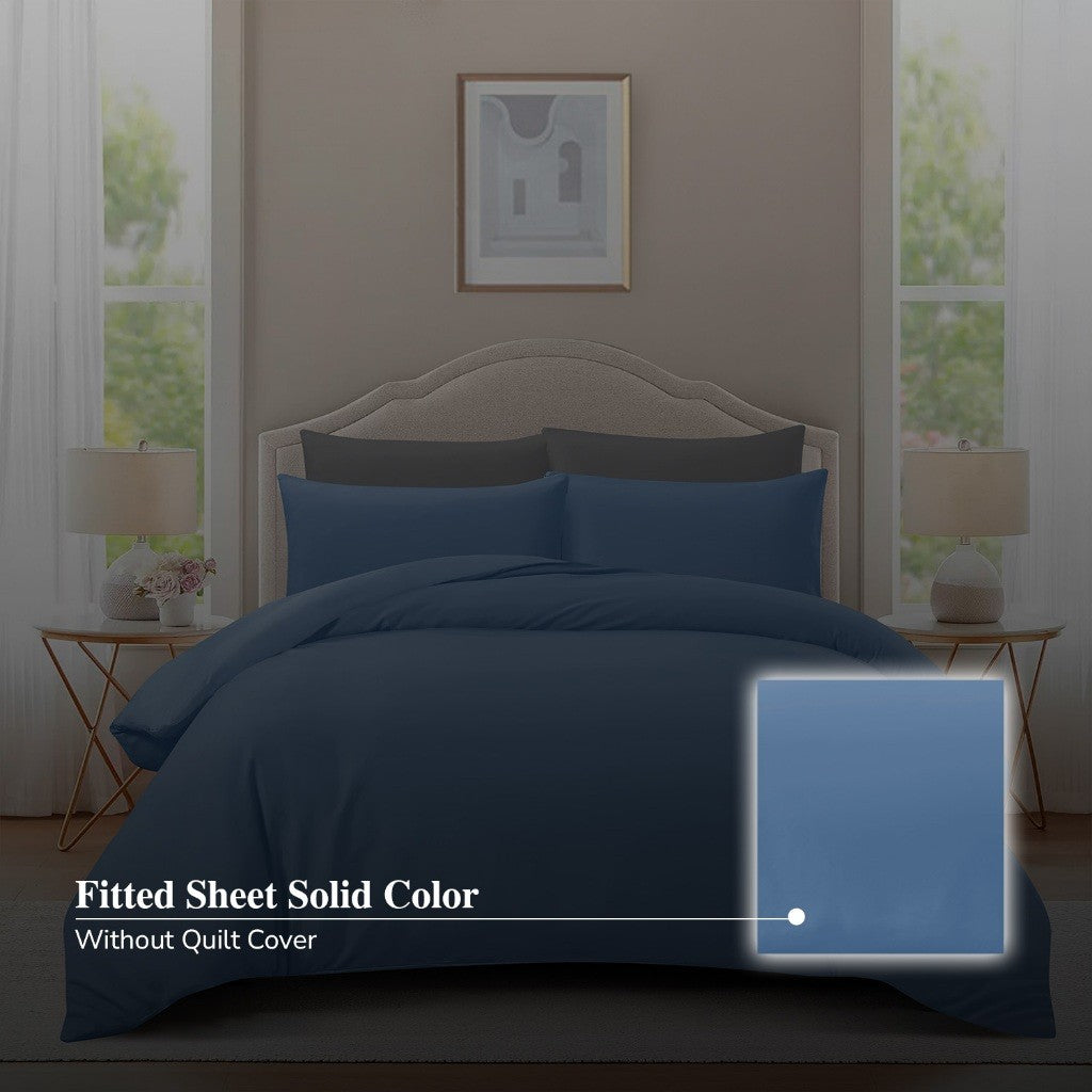 Hillcrest ComfyLux Solid 988TC | Fitted Sheet Set | No Quilt Cover - 6 Colours