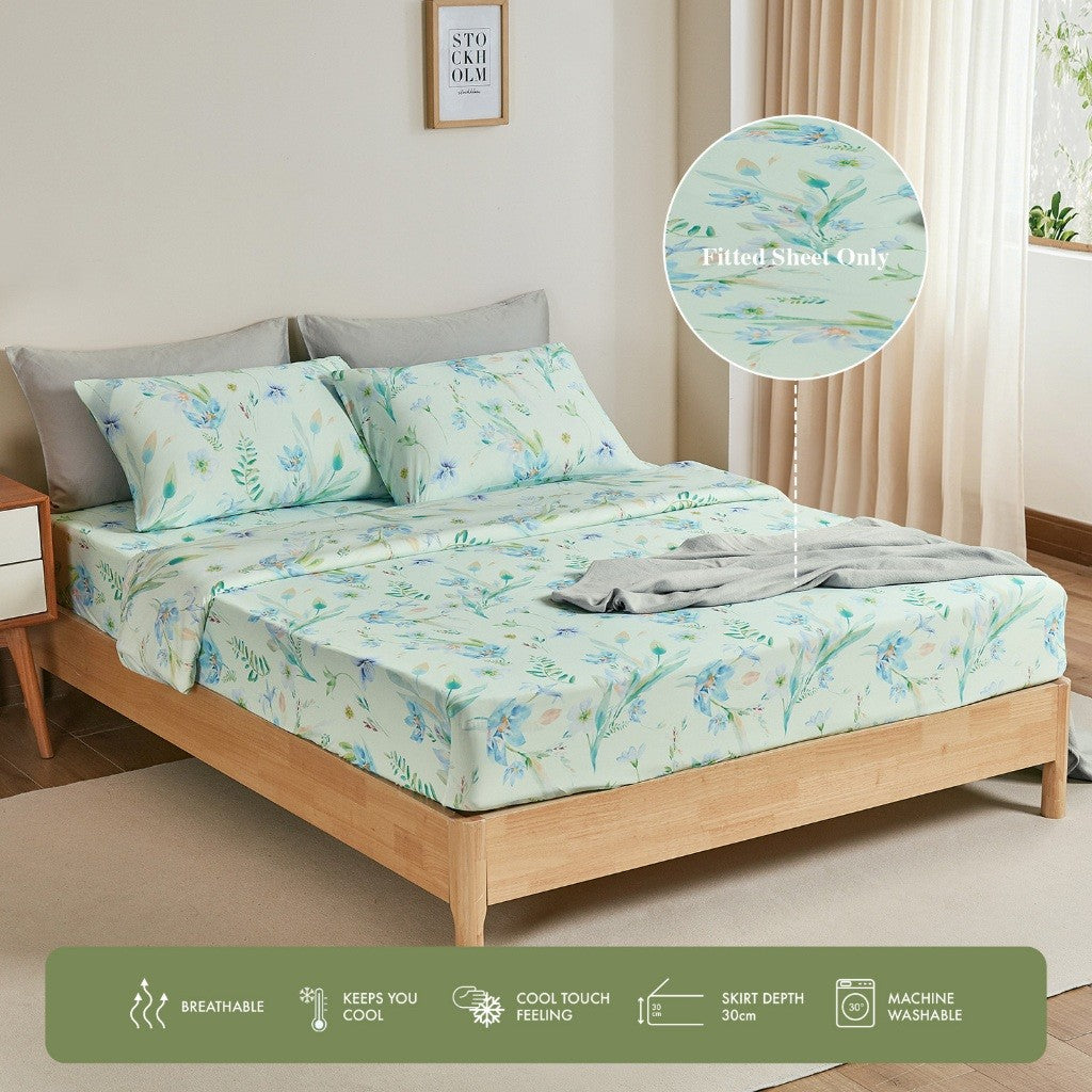 Hillcrest Noelcool Cooling Printed Fitted Sheet I Heartward