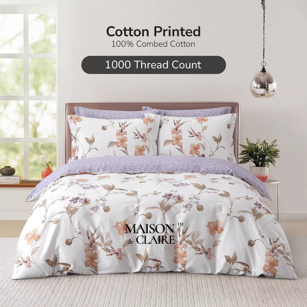Maison De Claire 1000TC Combed Cotton Printed Bedding I Graceful Vines