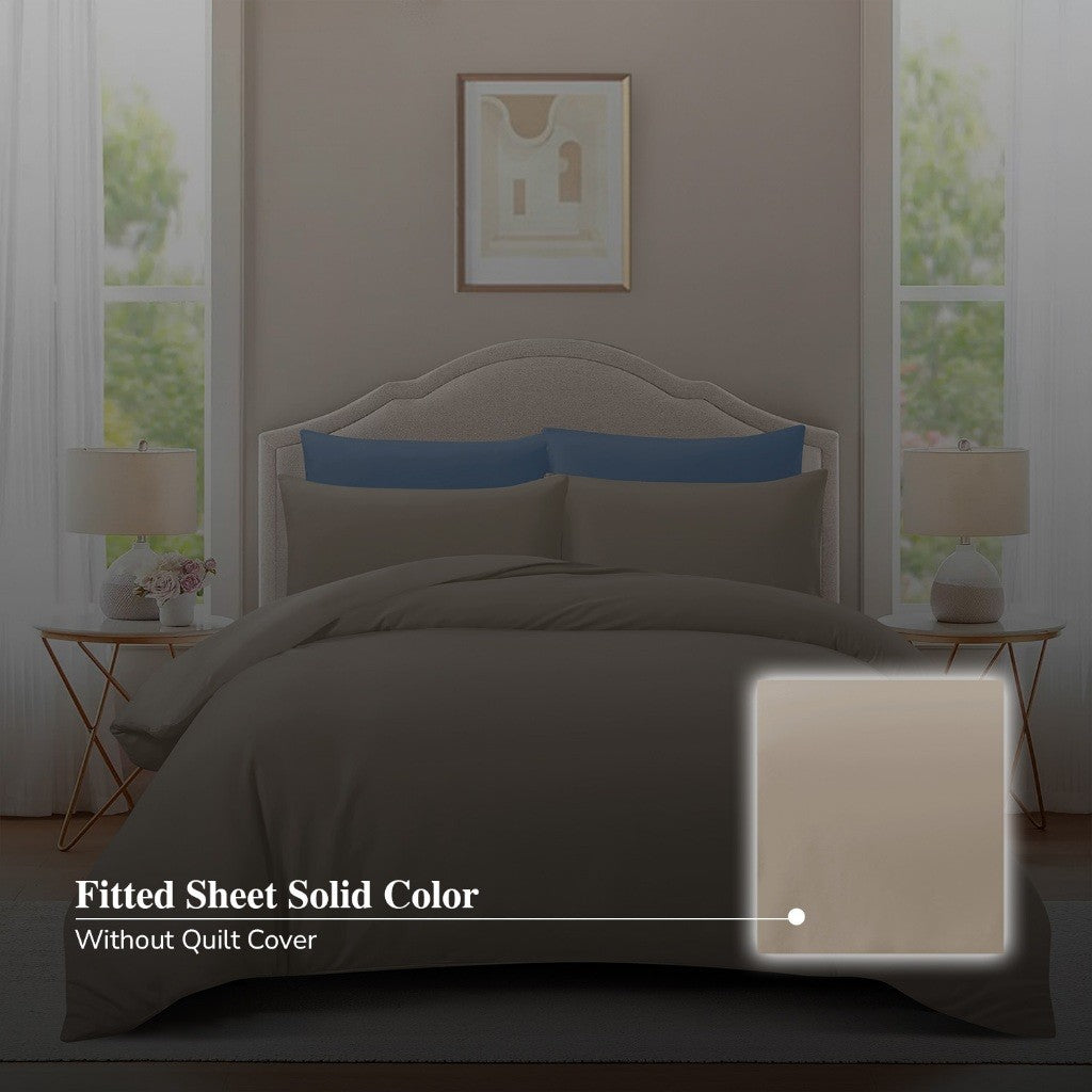 Hillcrest ComfyLux Solid 988TC | Fitted Sheet Set | No Quilt Cover - 6 Colours