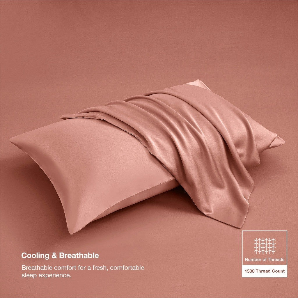 PRE- Order Intero | Tranquil | 1500TC Tencel Solid | Fitted Sheet Set | Bed Set | Ultra Soft & Smooth - Lake Blue