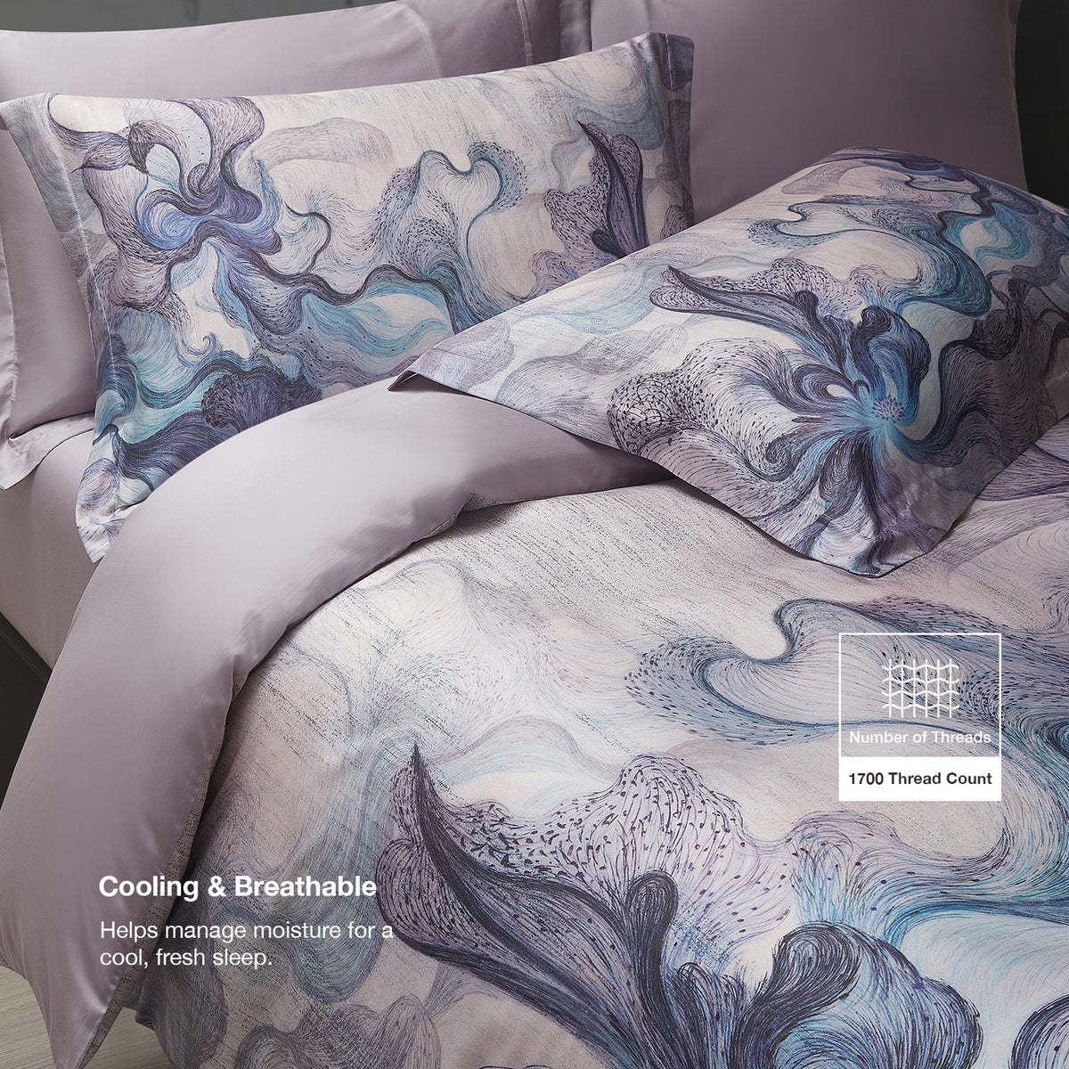 IE Maison Lumos Tencel Printed 1700TC Luxury Bed Set
